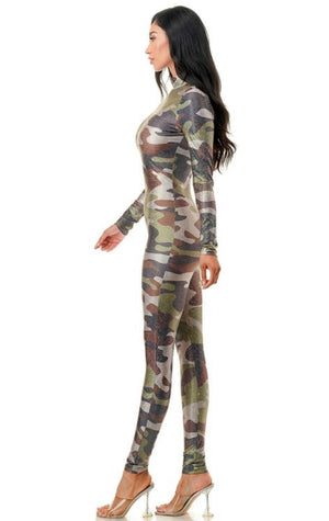 Camouflage Silver Foil Jumpsuit