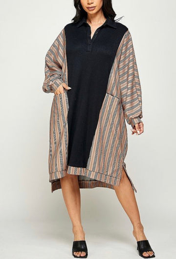 Color Block Oversized Dress