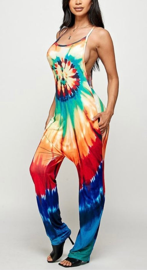 Tye-Dye Multicolored Jumpsuit