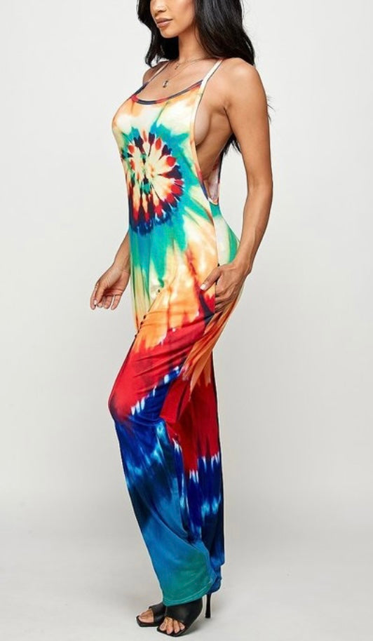 Tye-Dye Multicolored Jumpsuit