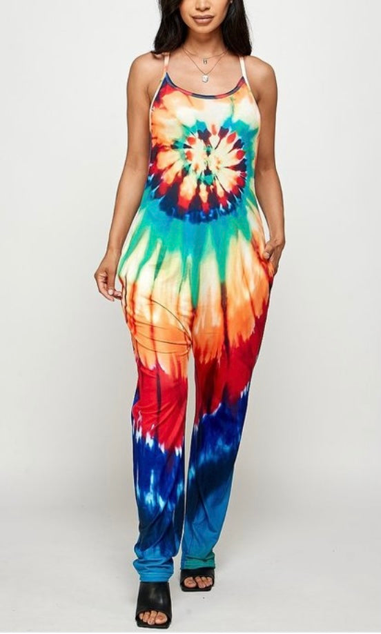 Tye-Dye Multicolored Jumpsuit